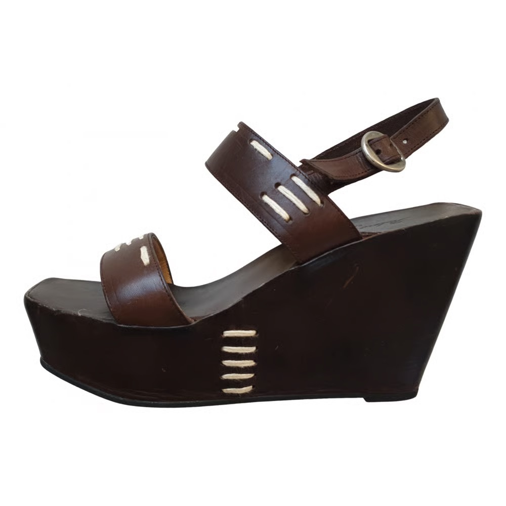 Robert Clergerie Brown Leather Platform Size 9.5